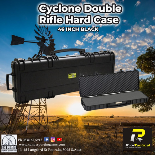 Pro-Tactical Cyclone Double Rifle Hard Case - 46in Black | C&S Sporting ...