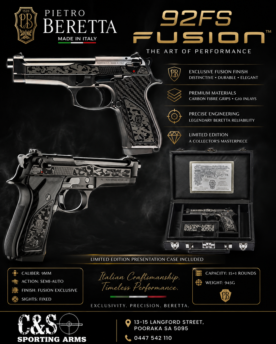 PIETRO BERETTA 92FS FUSION – LIMITED EDITION