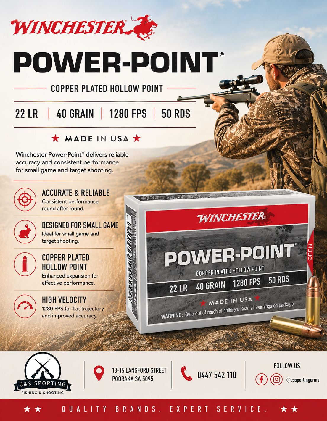 Winchester Power Point 22LR 40 gr