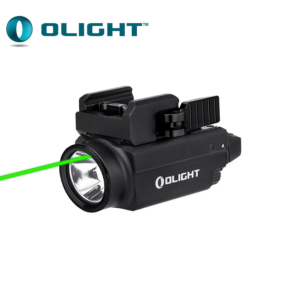OLIGHT Baldr S Black Tactical Flashlight With 800 Lumens & Green Laser – Rail Mount For Pistols