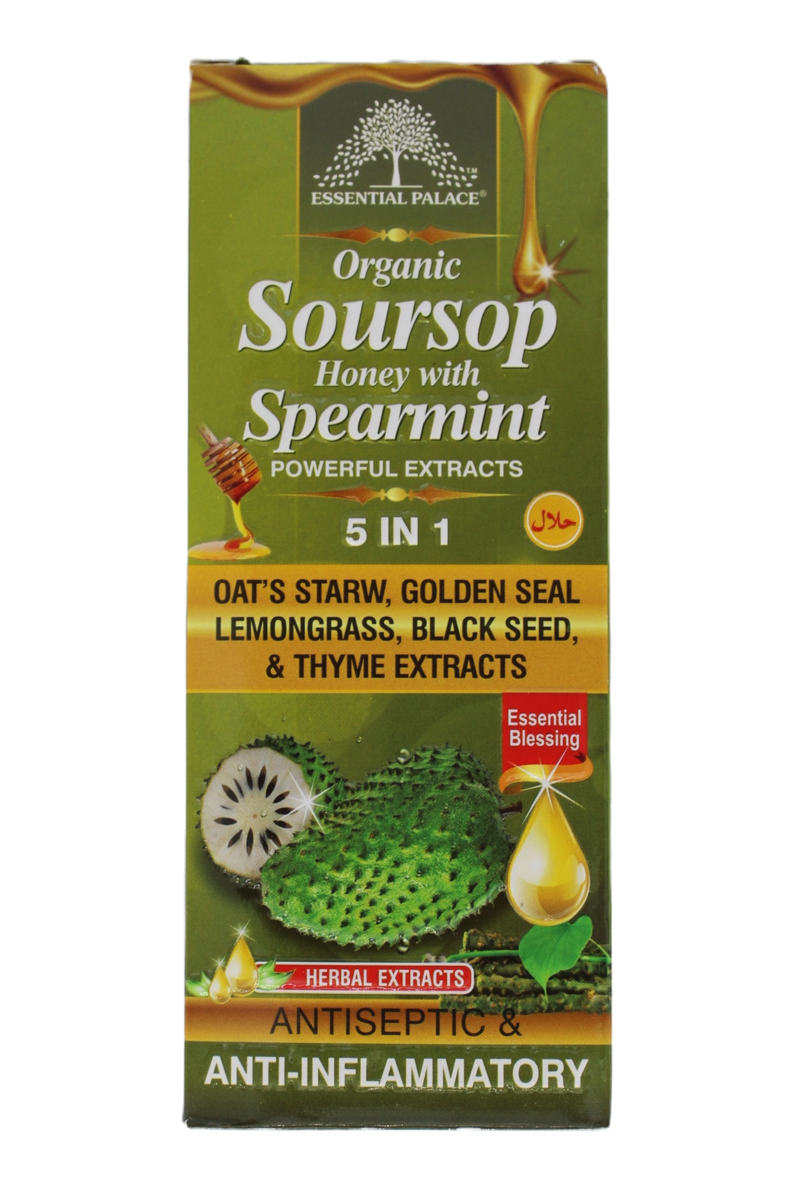 Organic Soursop Honey with Spearmint 5-in-1 Powerful Extracts