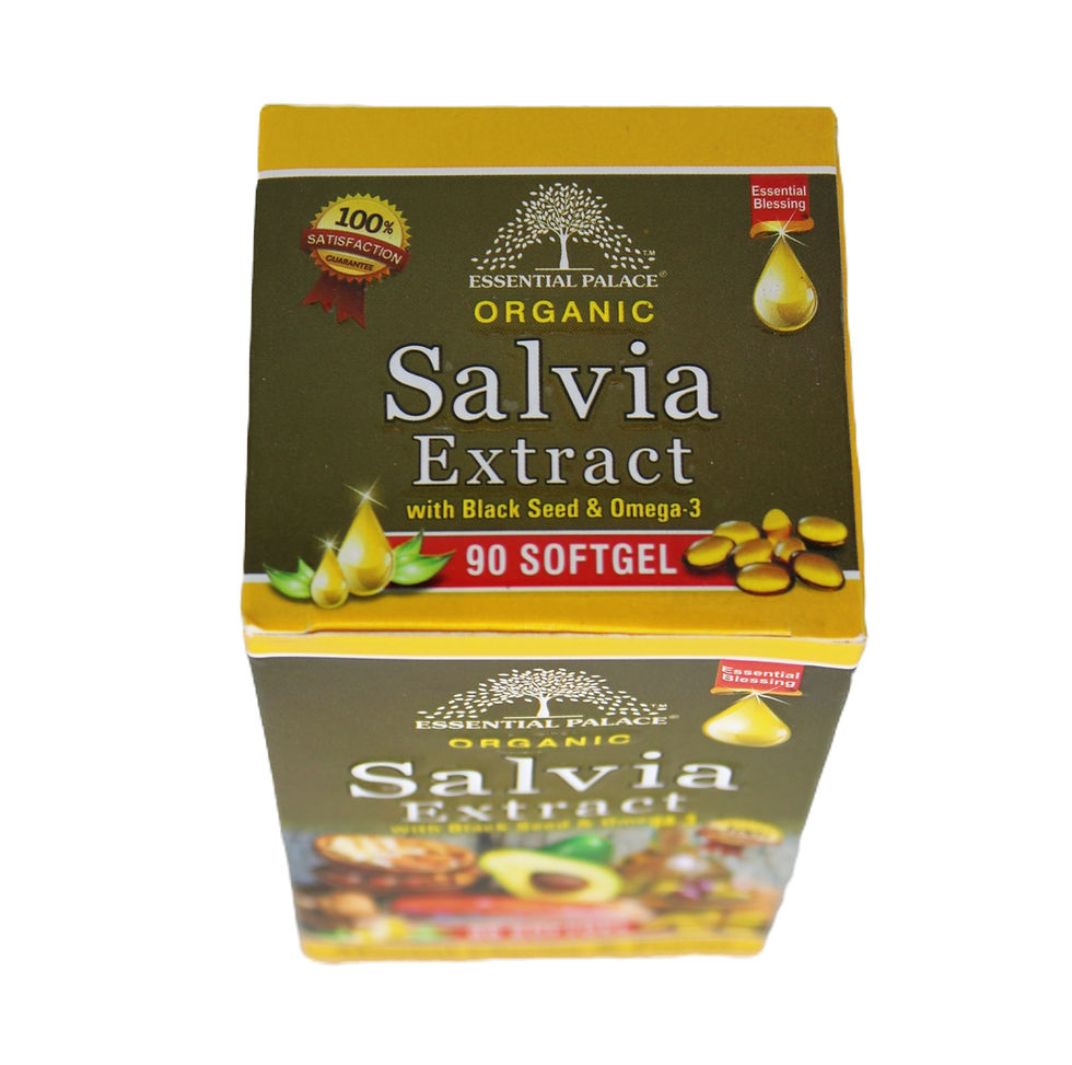 Thumbnail: Essential Palace Organic Salvia Extract Softgel Capsules, 100% Cold Pressed