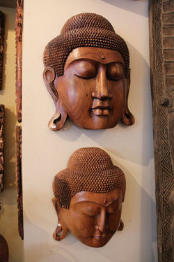 Solid Mahogany Buddha
