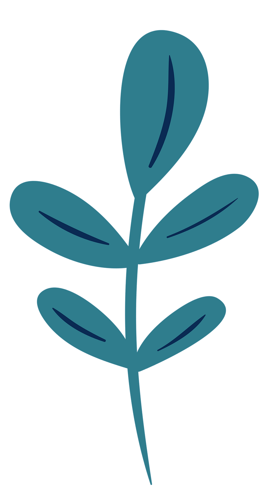 Illustration de la feuille bleue