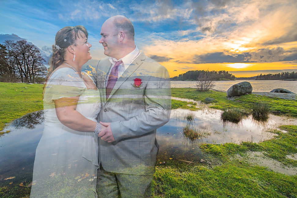 Sesielt bryllupsbilde tatt av fotogrfen Atle Slettingdalen
