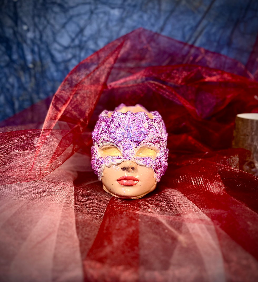 Indexkép: Lunara Mask | kerámiadísz, könyvespolcdísz