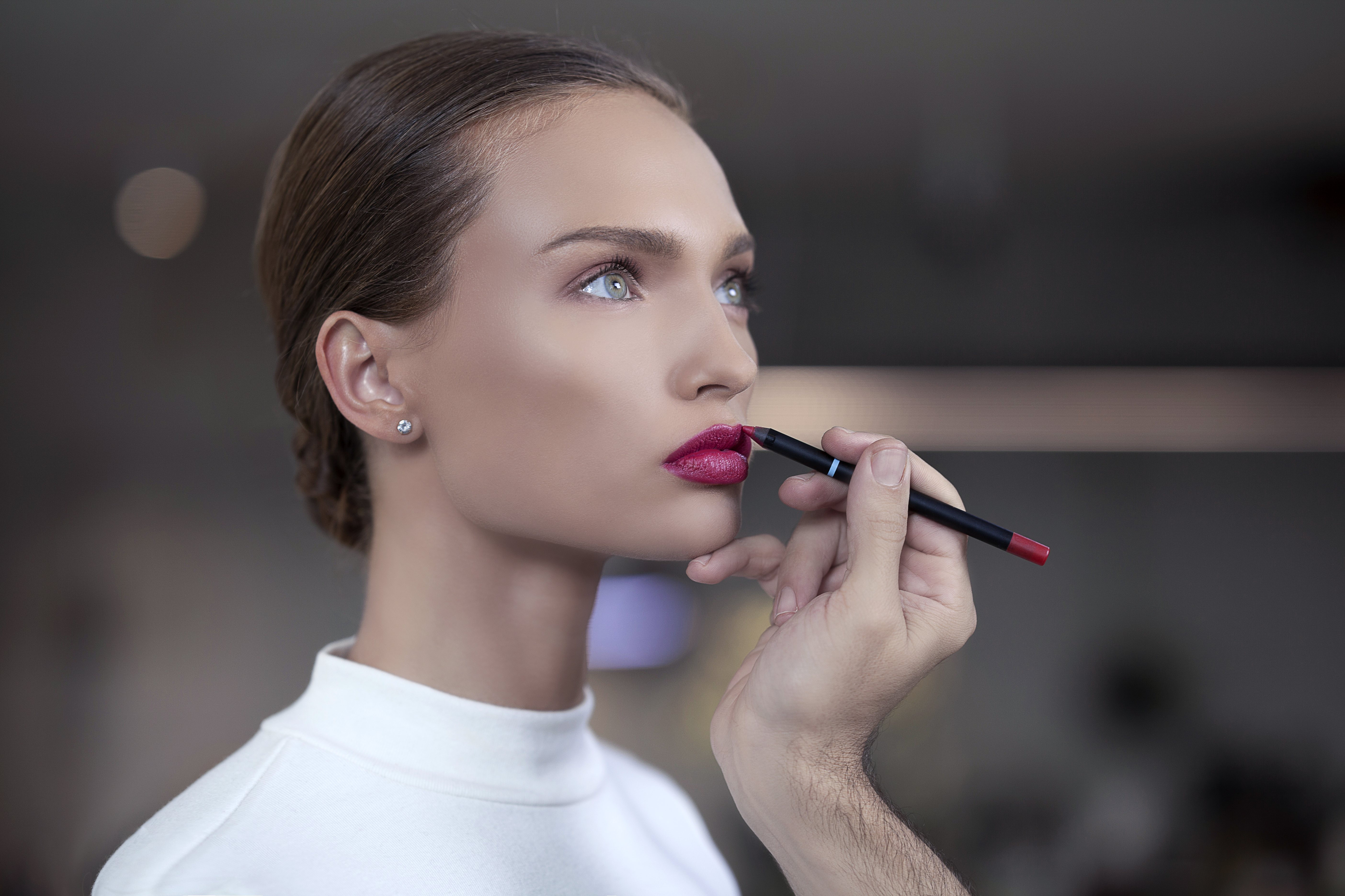 Applying Lipstick