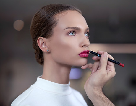 Applying Lipstick