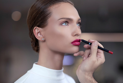 Applying Lipstick