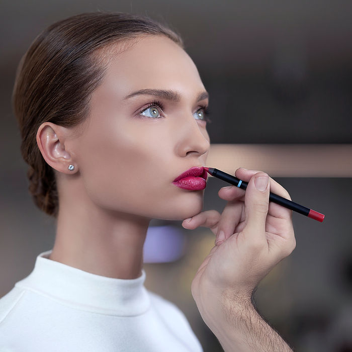 Applying Lipstick
