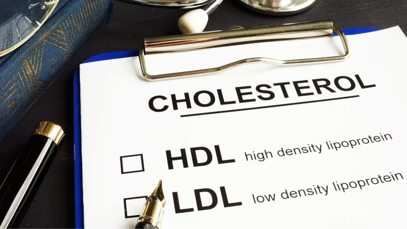 A blood test order form with cholesterol, LDL and HDL on it