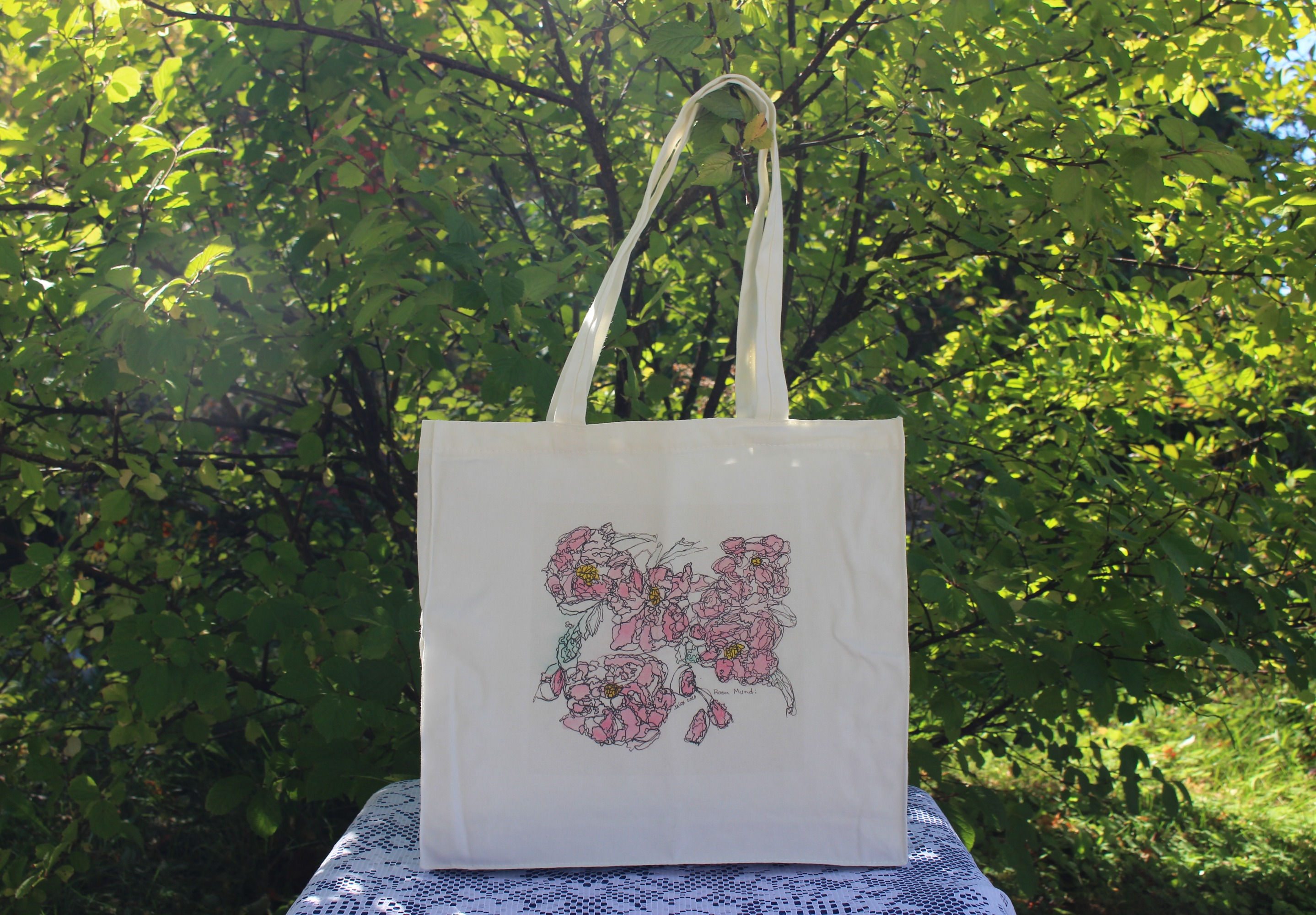 Canvas Tote Bag - Rosa Mundi