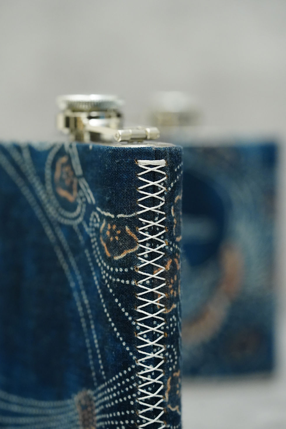 Thumbnail: Handcrafted Katazome Whisky Flask