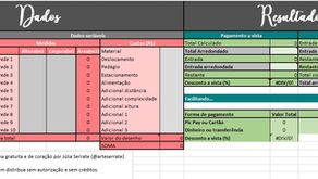 MINHA PLANILHA DE CÁLCULO DE ORÇAMENTO 