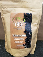 Close-up of the Colombia Coffee by Frogs