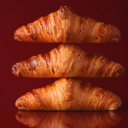 Close up of assortment of croissants