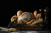 Illustration of a basket filled with different breads