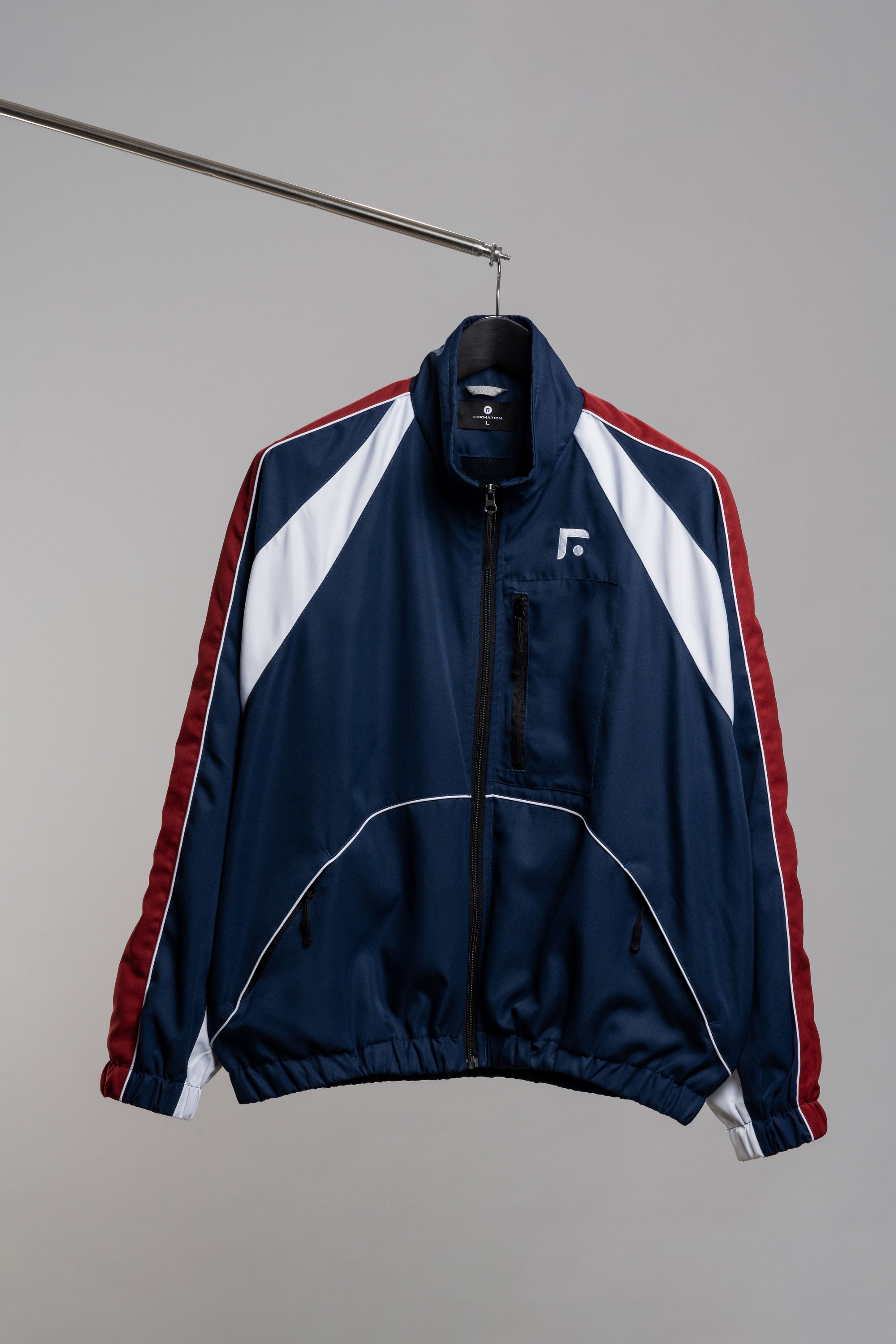 Base Track Jacket - Navy/White/Maroon