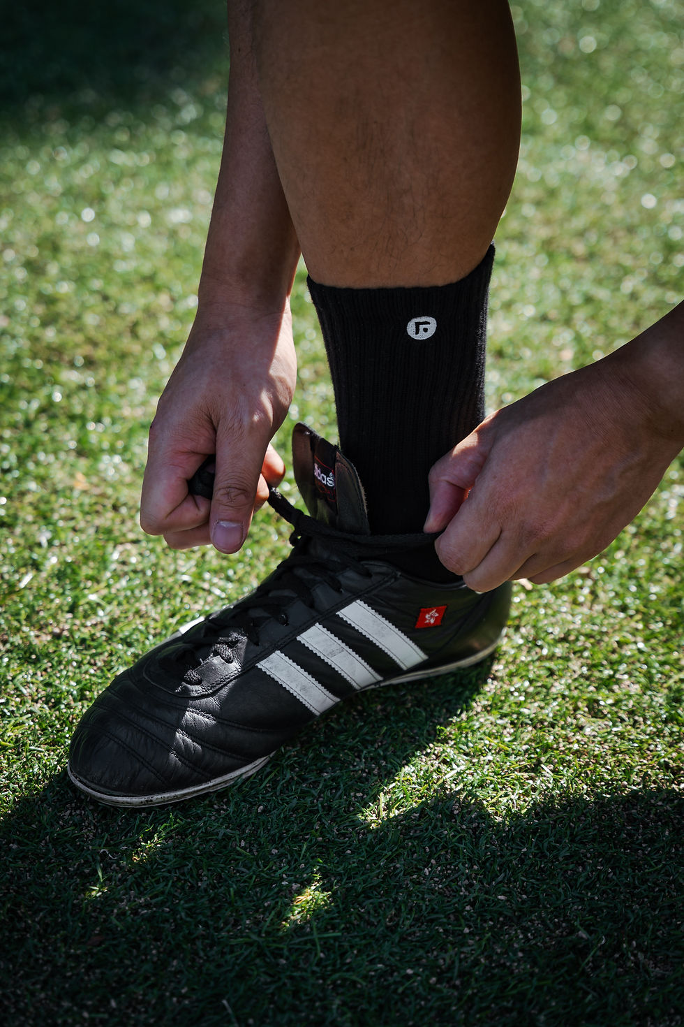 Thumbnail: Black Cotton Socks with Grip