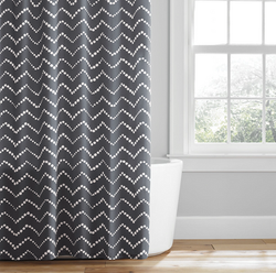 Simply Essential Dotted Chevron Shower Curtain