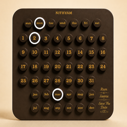 Nithyam Origin Special Edition premium handcrafted perpetual calendar in Brass