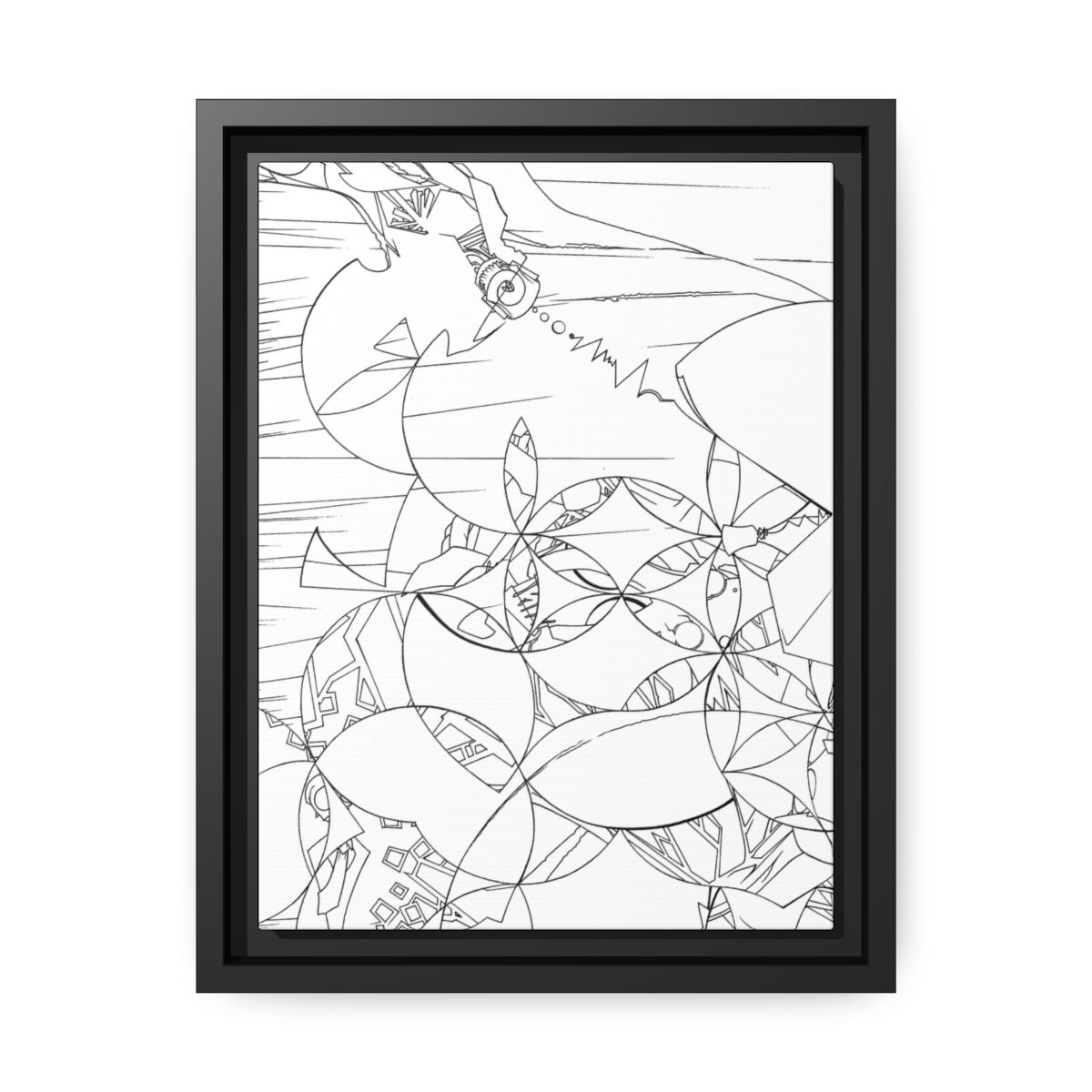 Future Salutation: Matte Canvas, Black Frame