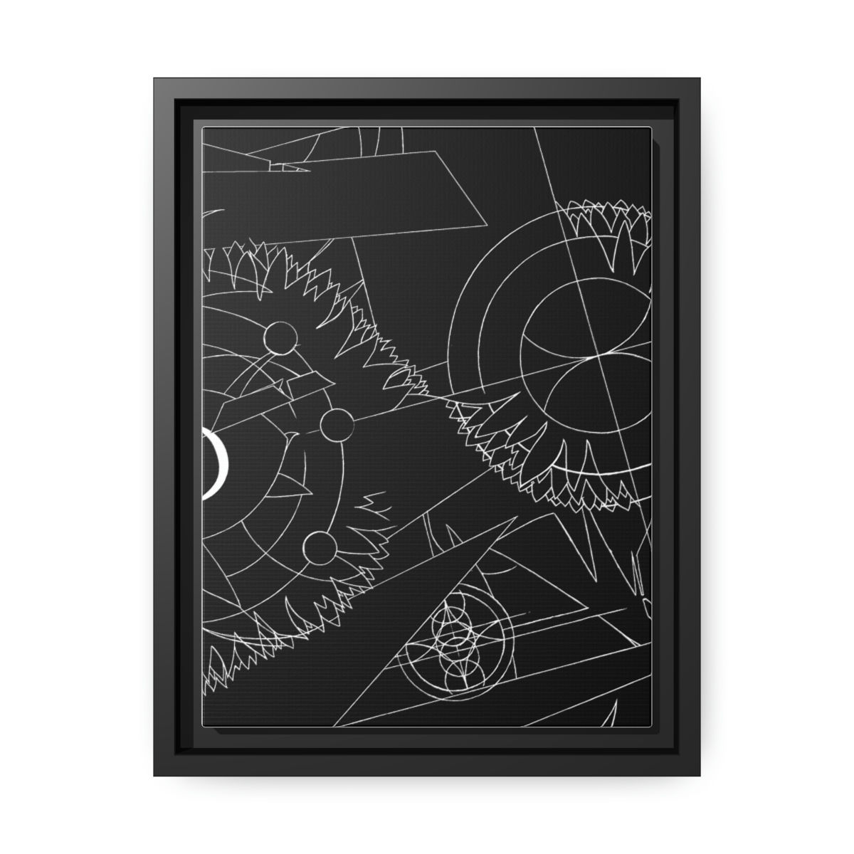 From One Side Inverted: Matte Canvas, Black Frame