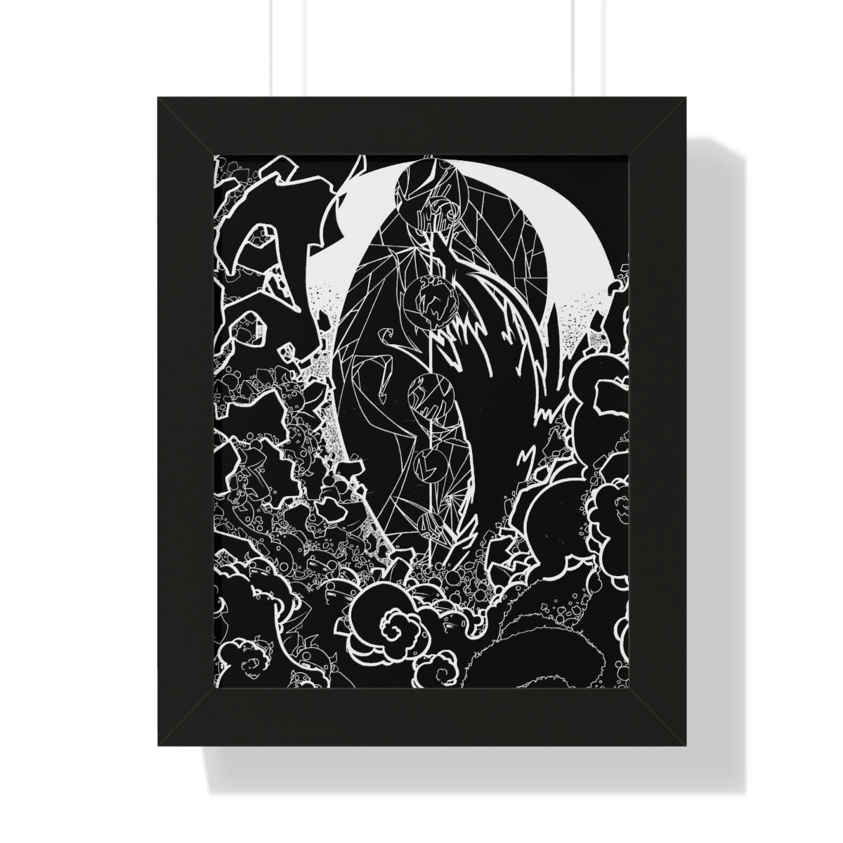 Falling Up Inverted: Framed Vertical Poster