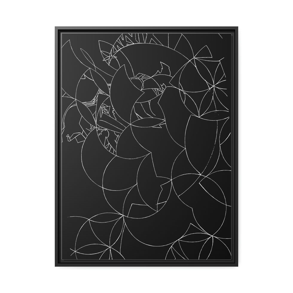 Thumbnail: Present Doubts Inverted: Matte Canvas, Black Frame