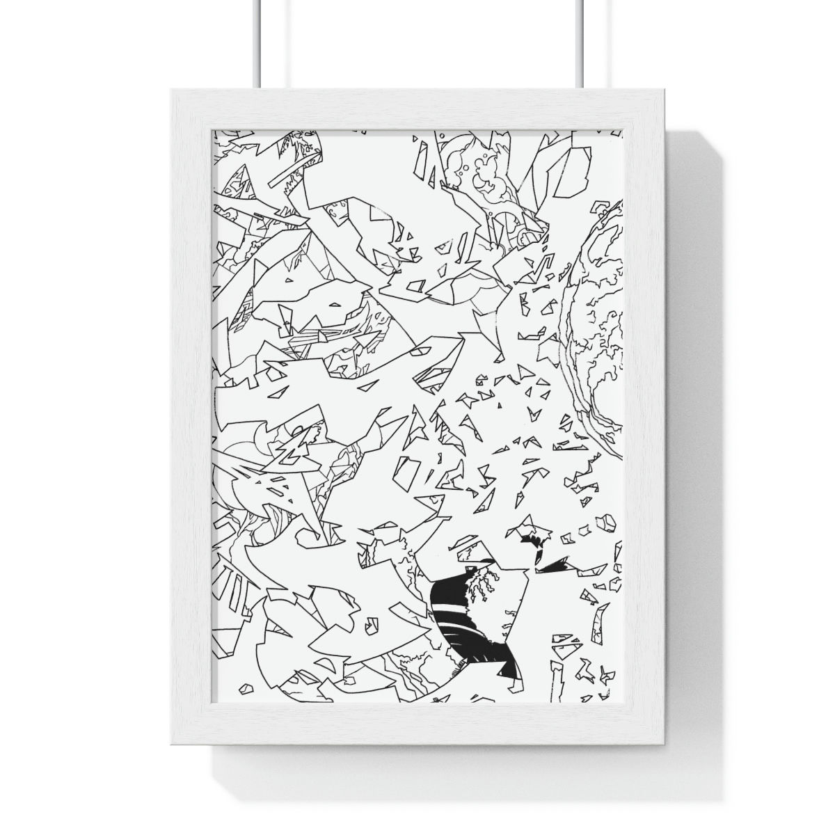 Hiding Above: Premium Framed Vertical Poster