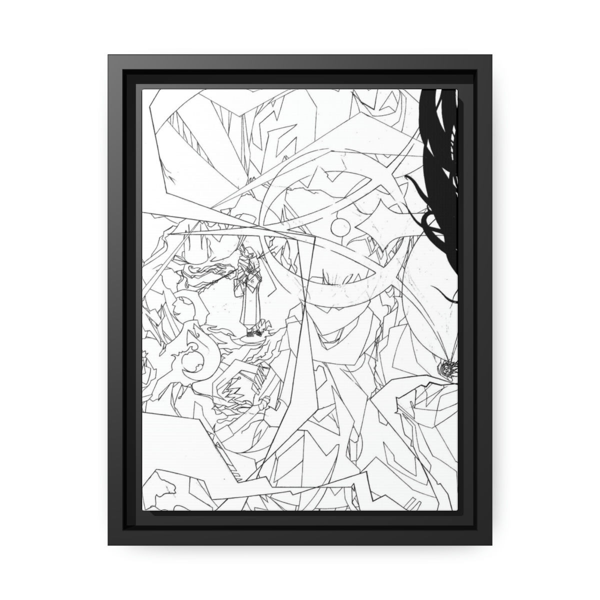 Piece of Hell: Matte Canvas, Black Frame