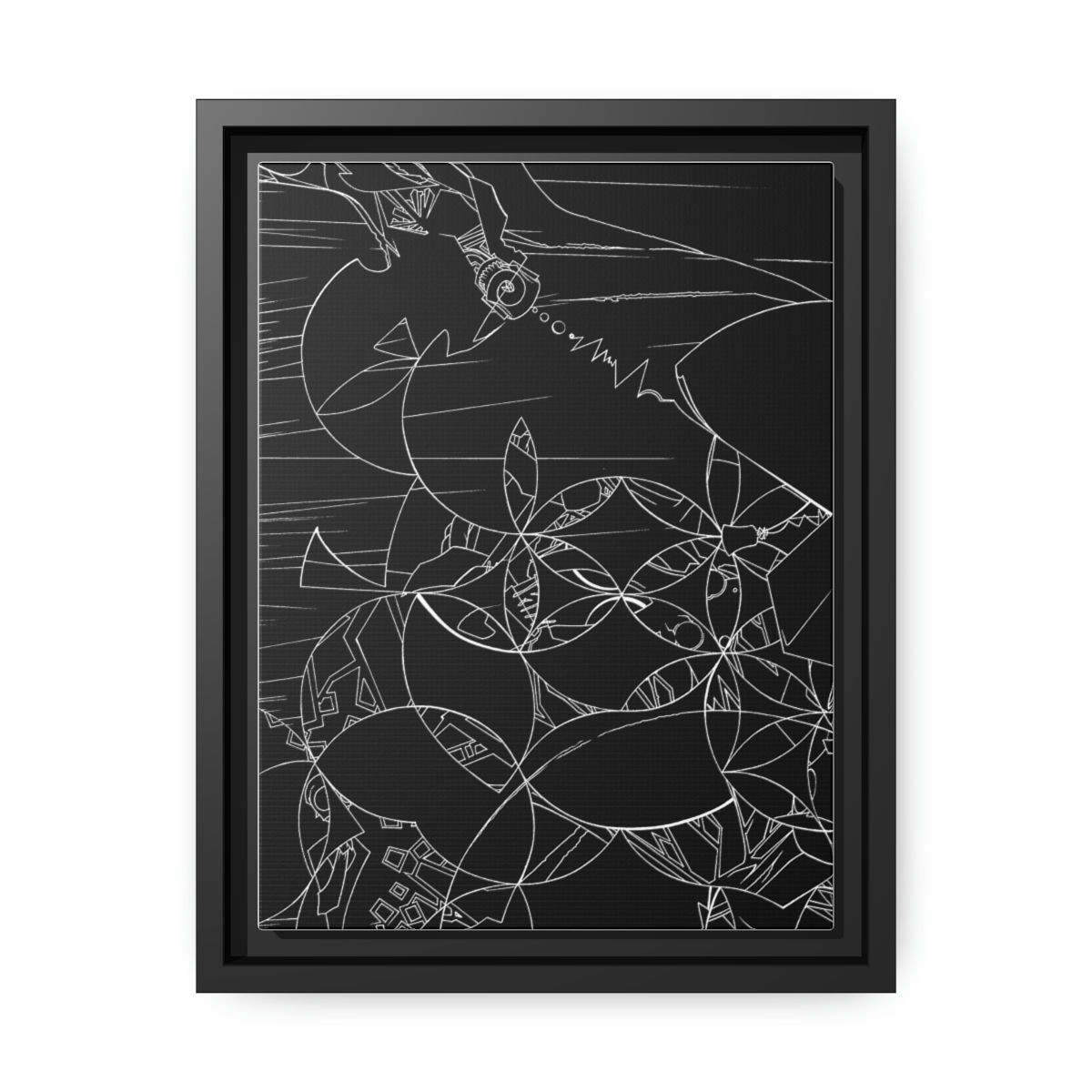 Future Salutation Inverted: Matte Canvas, Black Frame