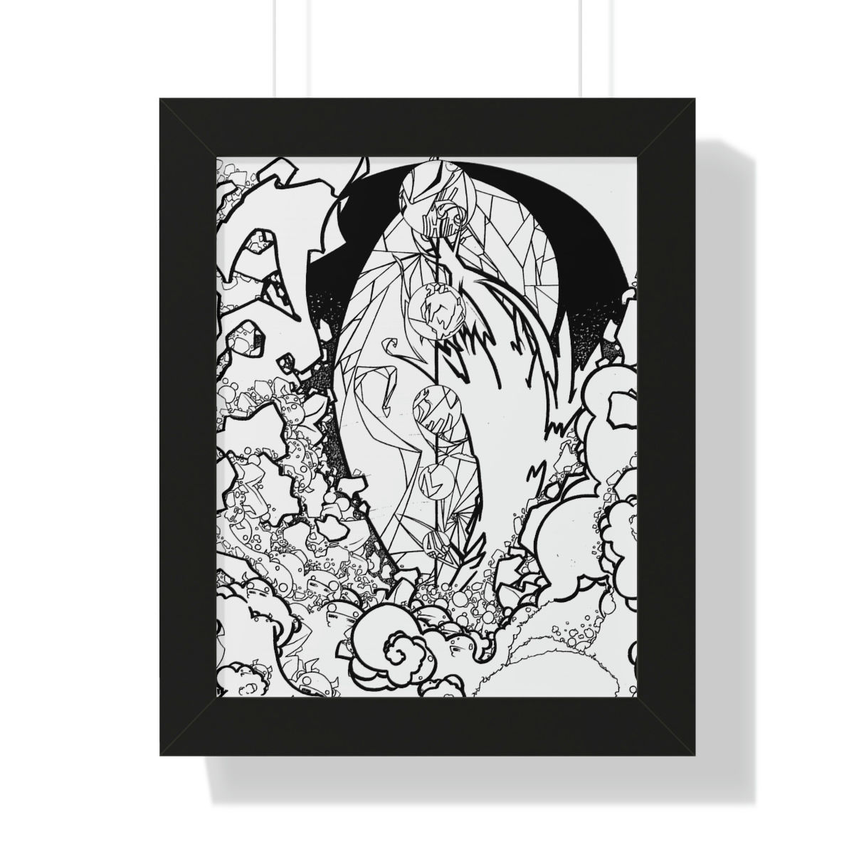 Falling Up: Framed Vertical Poster