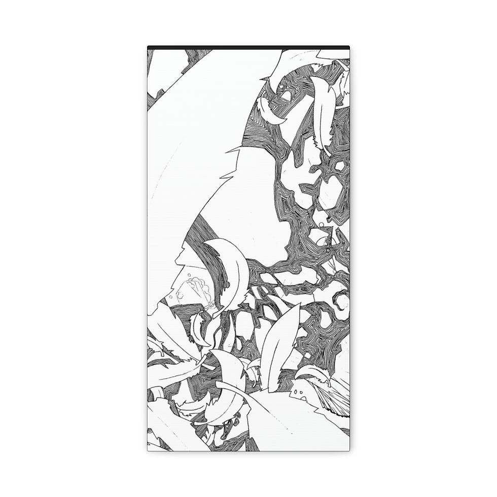 Thumbnail: Descending Feathers: Matte Canvas, Stretched