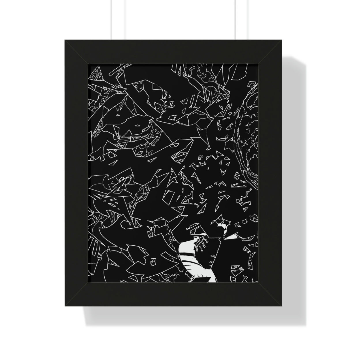 Hiding Above Inverted: Framed Vertical Poster