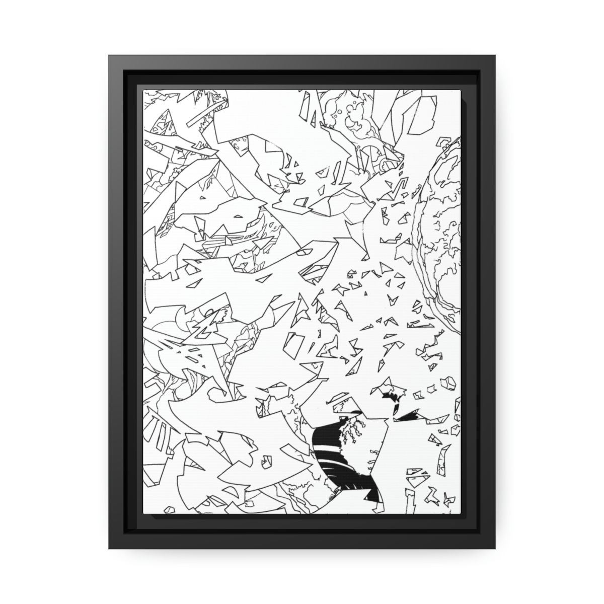 Hiding Above: Matte Canvas, Black Frame
