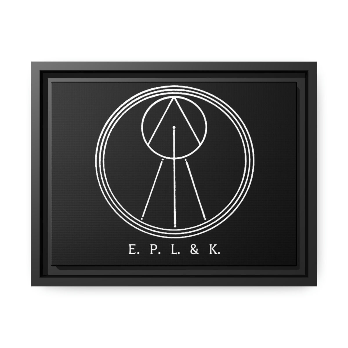 E.P.L. & K.: Matte Canvas, Black Frame