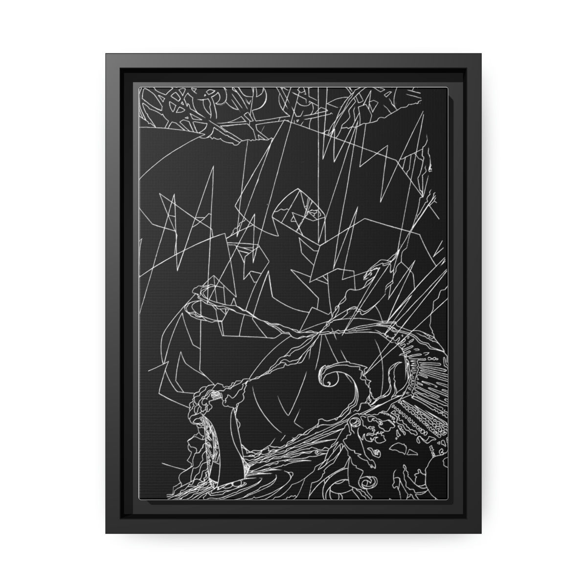 Aside a Fellow Inverted: Matte Canvas, Black Frame