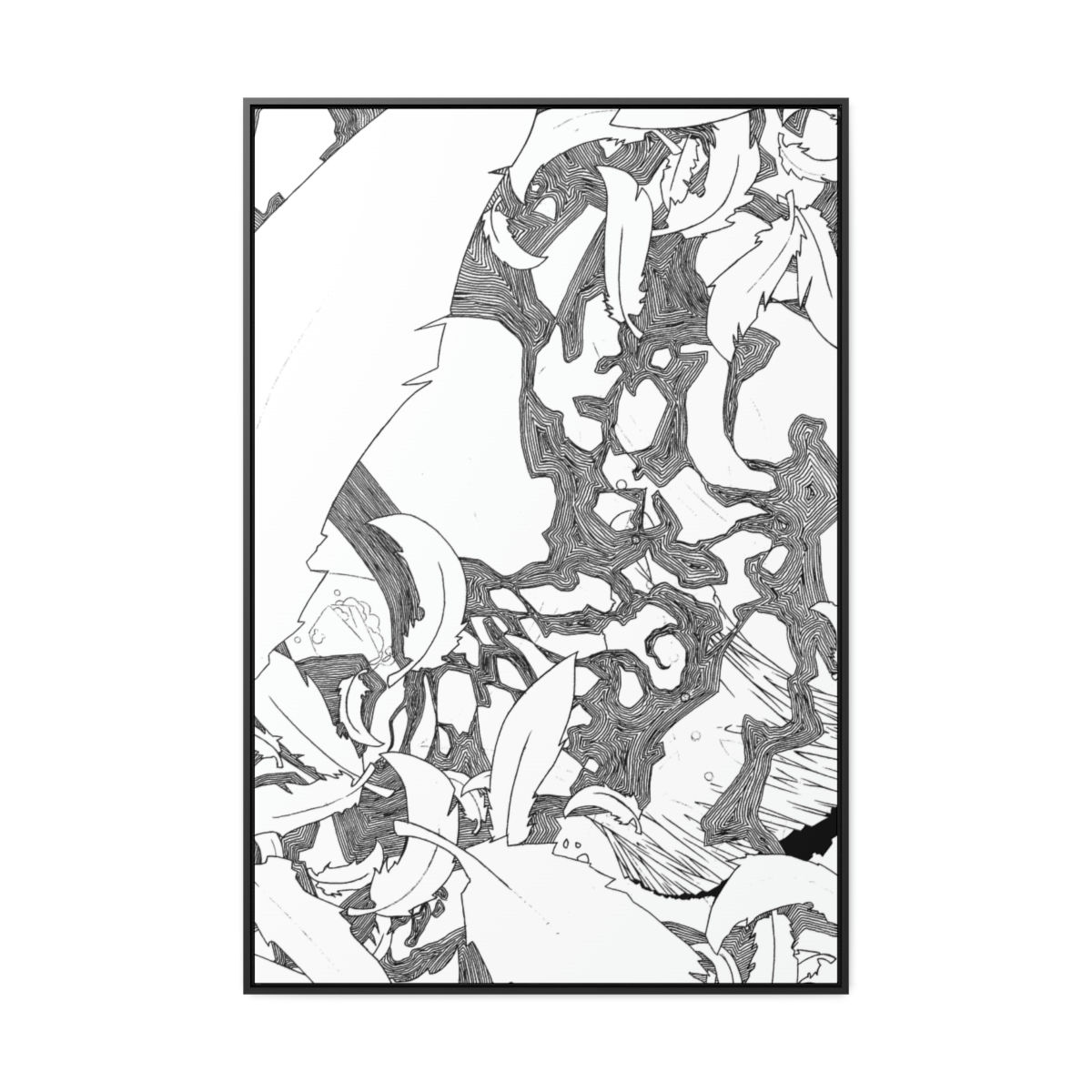 Descending Feathers: Gallery Canvas Wraps, Vertical Frame