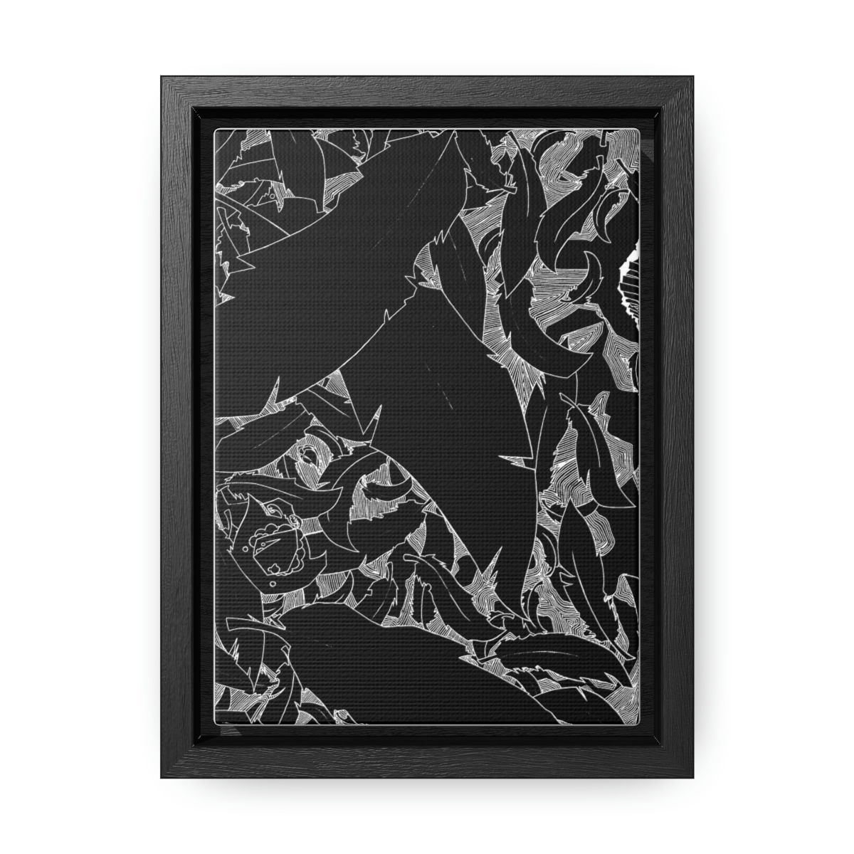 Ascending Feathers Inverted: Gallery Canvas Wraps, Vertical Frame
