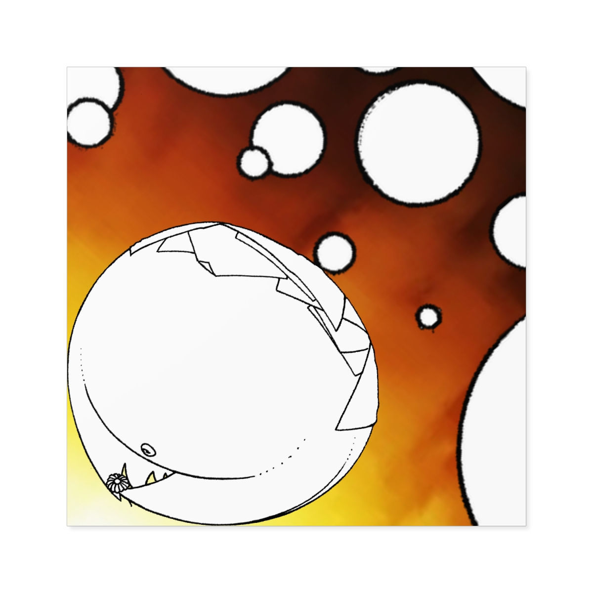 Tardigrade Bubble: Square Stickers