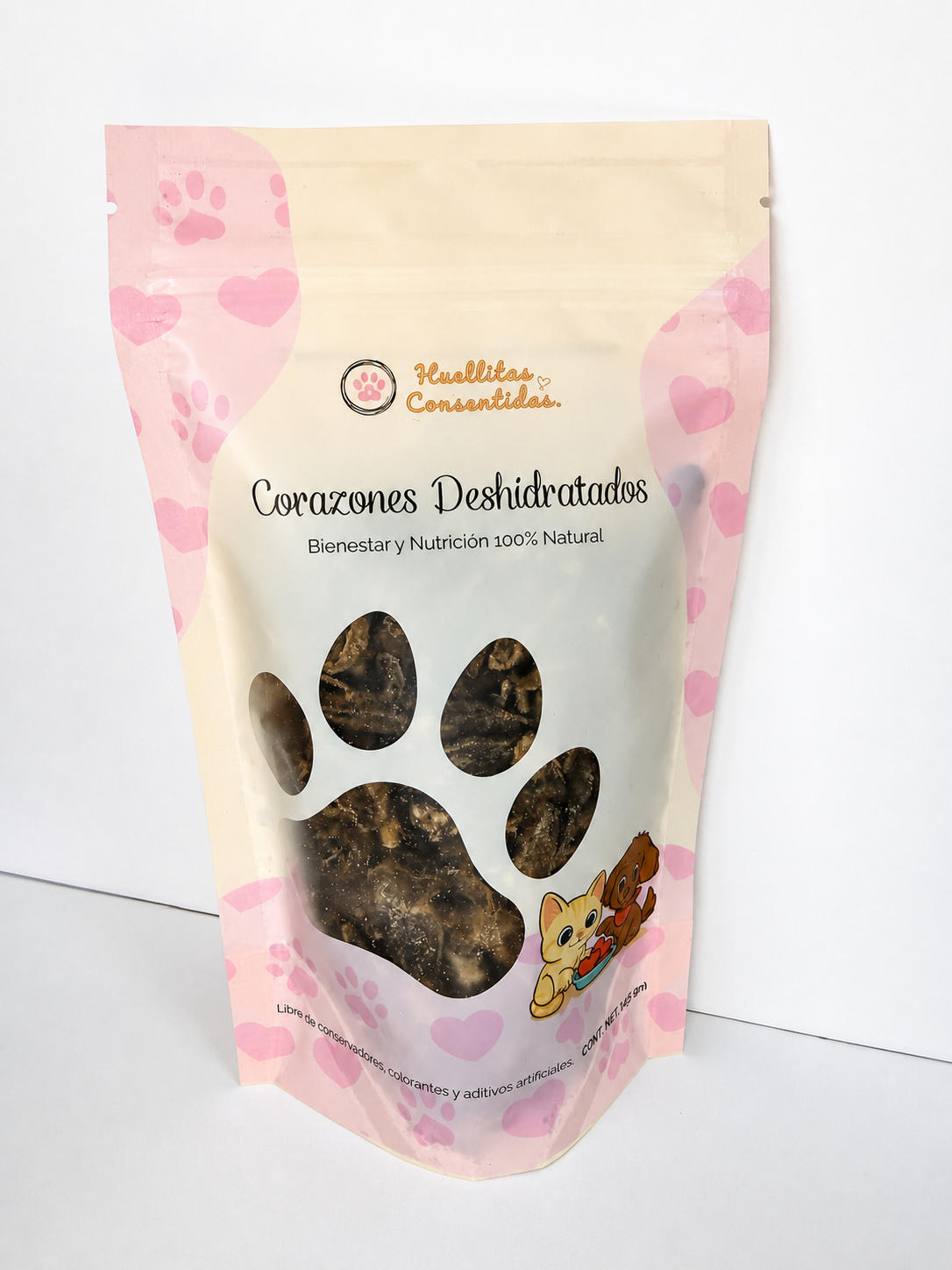 Corazones de pollo deshidratados para perritos y gatitos