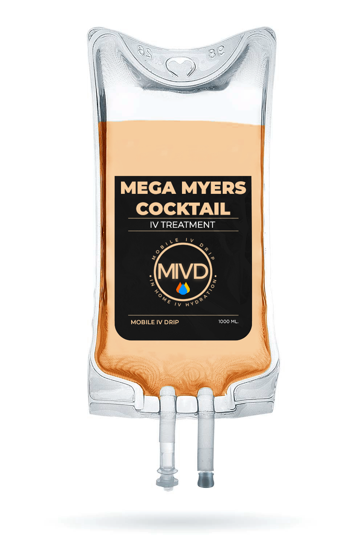 IV Hydration Therapy - Mega Myers Cocktail - IV Vitamin Therapy - Immune Booster