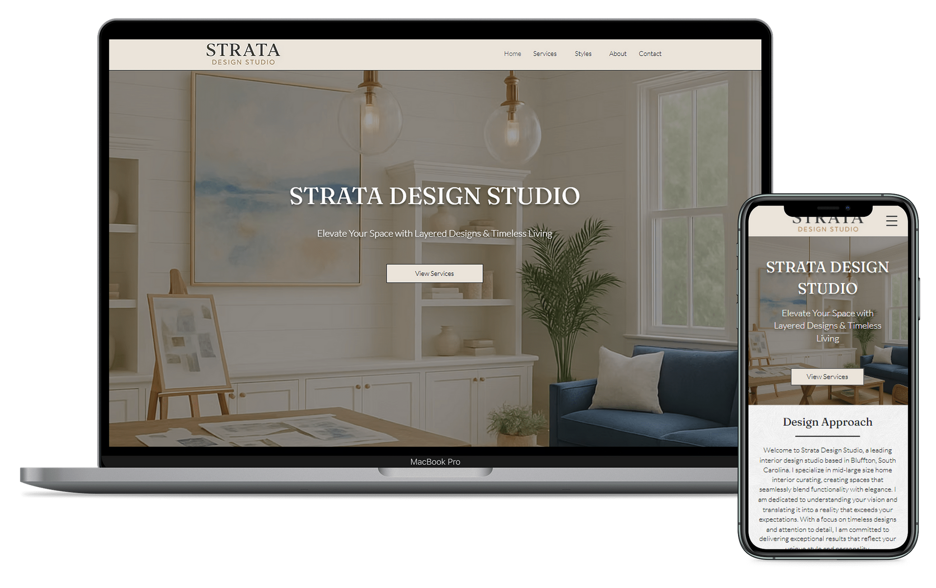 strata design studio mockup