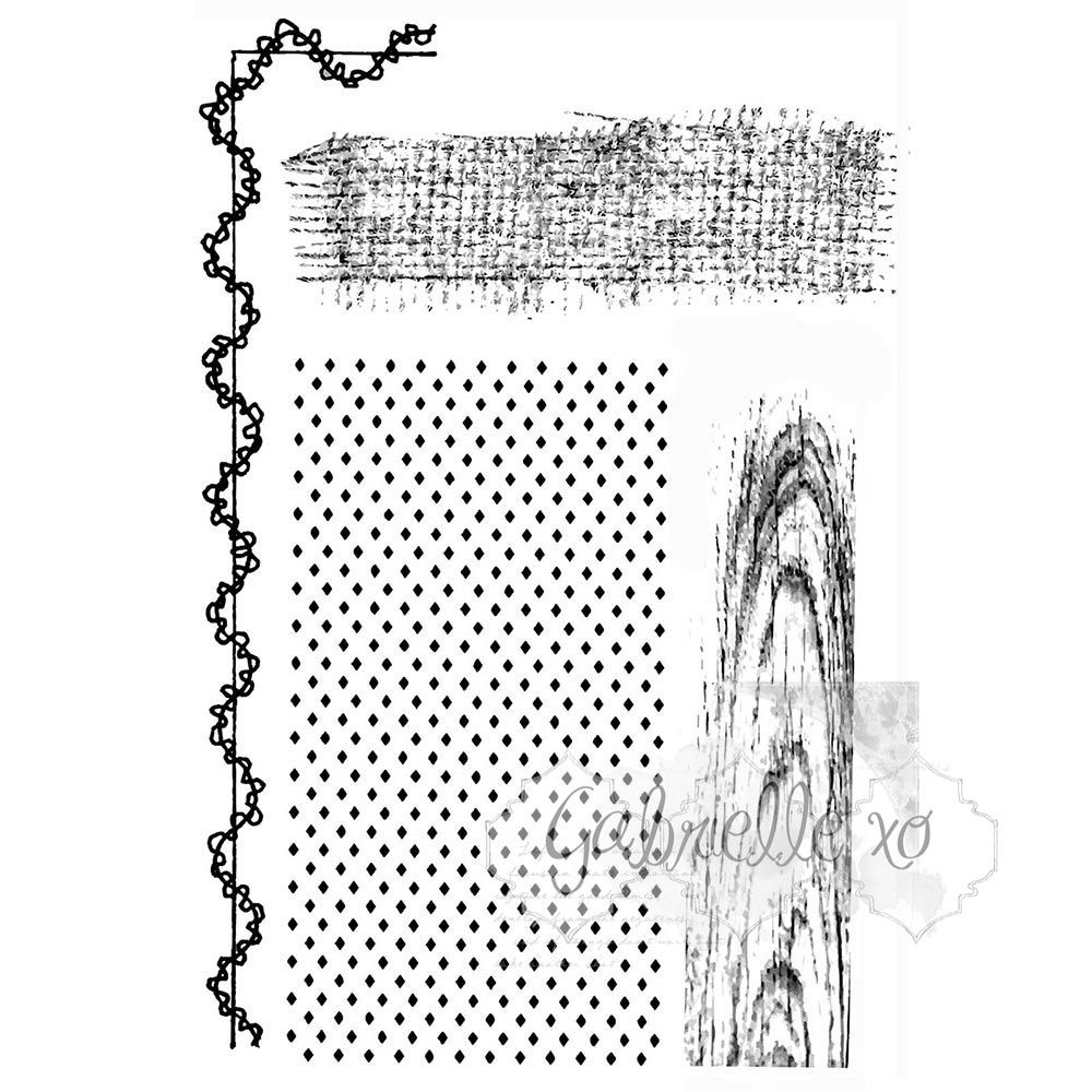 49 and market acrylic stamp set gabi's borders textures