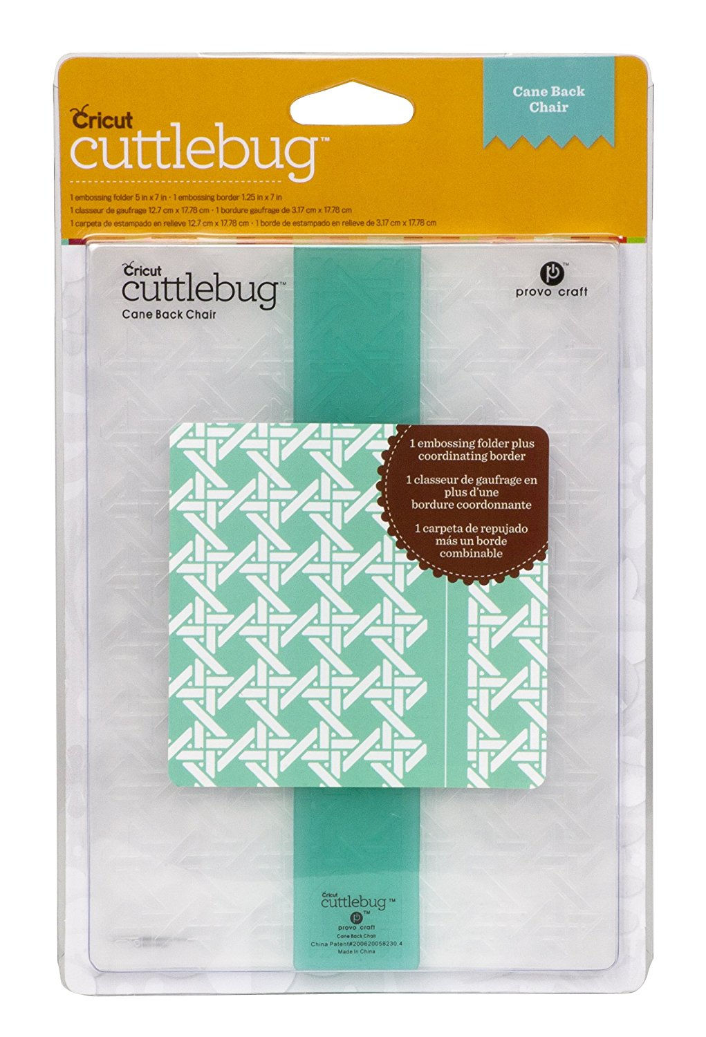 cuttlebug emossing folder cane back chair