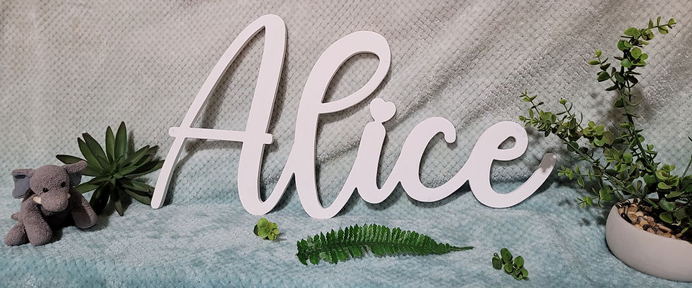 Wooden name (M) ♡ Alice