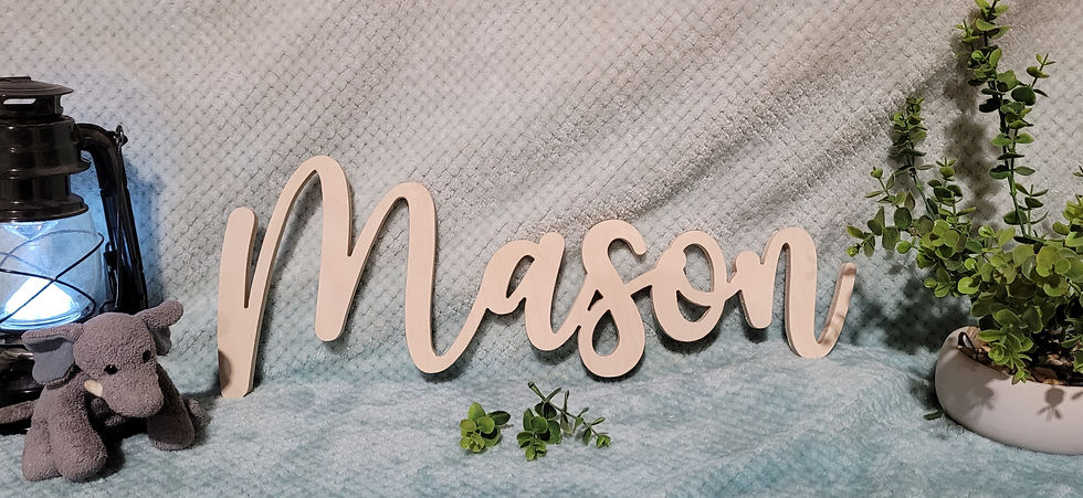 Wooden name (M) ♡ Mason