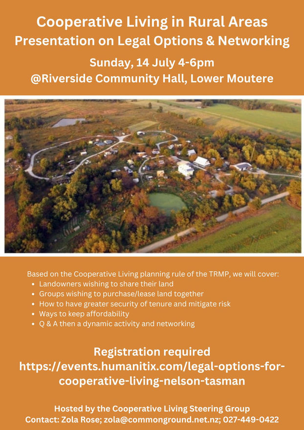 Cooperative Living in Rural Areas: Presentation on Legal Options & Networking