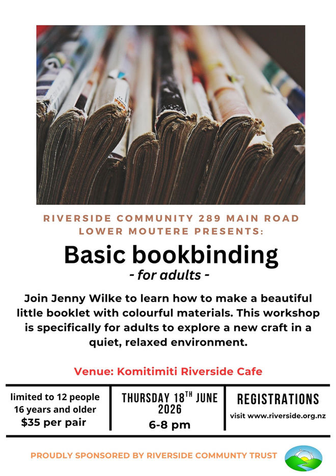 Bookbinding workshop poster